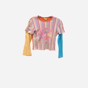 JUNIORS MULTI COLORED SARA‎ SARA Y2K TOP